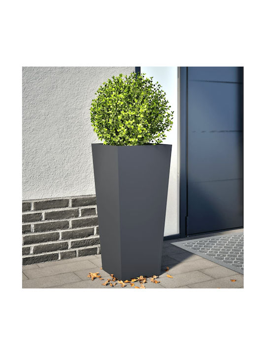 vidaXL Set 2 Planters Metal Charcoal