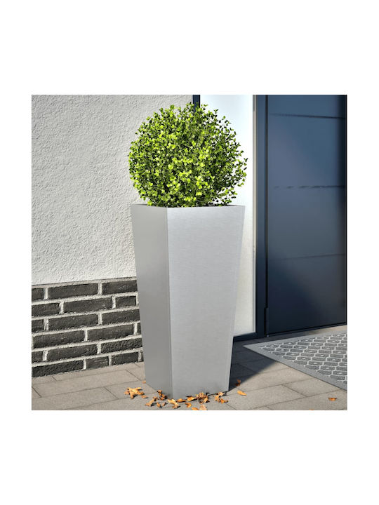 vidaXL Set 2 Blumenkästen Metall Grey