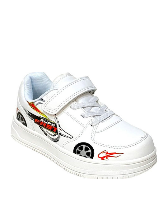 Παιδικά Sneakers με Σκρατς Λευκά