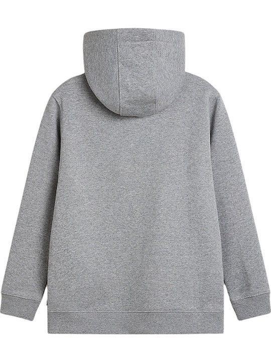 Полар Детски Суичър с Качулка и Джобове Grey