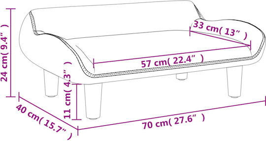 Детски Диван Кафяв 70x40x24бр