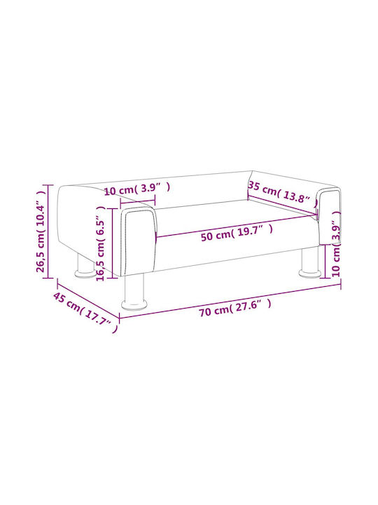 Παιδικό Καναπεδάκι Μαύρο 70x45x26.5εκ.