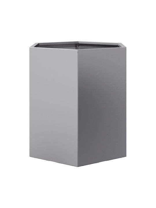 vidaXL Planter Box Metallic Silver 46x40x45cm.
