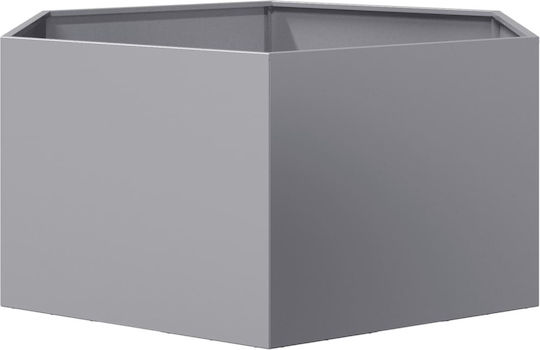 vidaXL Ζαρντινιέρα Μεταλλική Ασημι 104x90x45εκ.