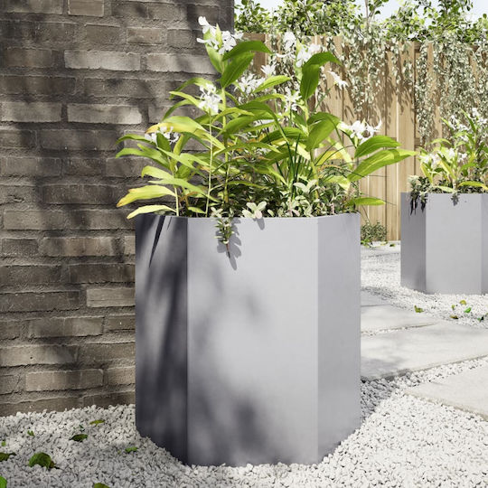 vidaXL Blumenkasten Metallisch Silver 46x40x45cm.