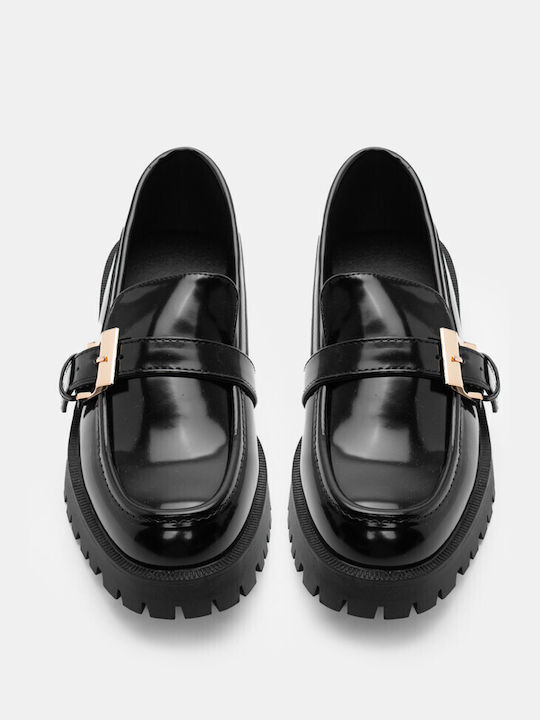 Luigi Women's Loafers in Black Color