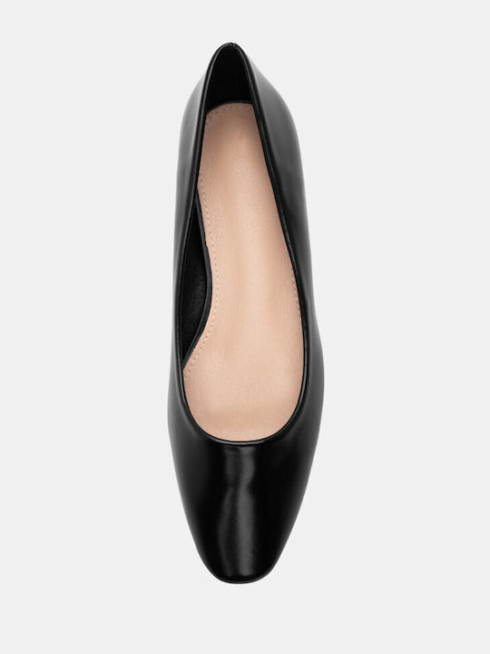 Luigi Synthetic Leather Pointy Ballerinas Black