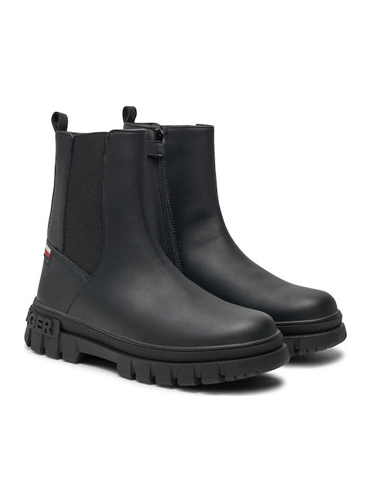 Kids Boots with Zipper Black