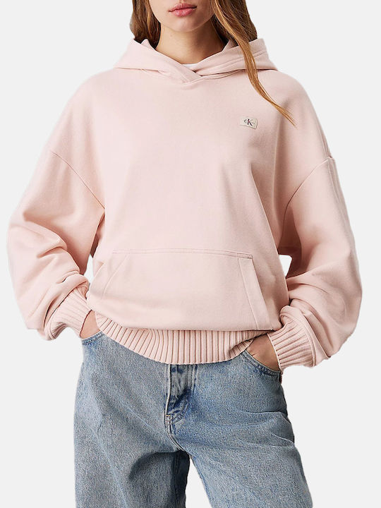 Calvin Klein Women's Hooded Sweatshirt Light Pink