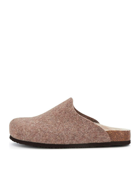 Luise Anatomical Woolen Women's Slippers Brown