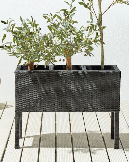 Beliani Planter Box Din Plastic Negru