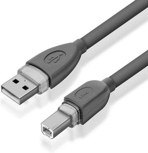 LinQ USB 2.0 Кабел USB-A мъжки - USB-B мъжки Сив 3м