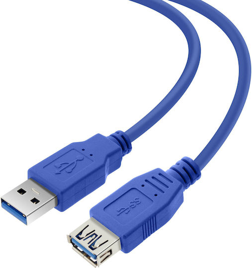 LinQ USB 3.0 Cable USB-A male - USB-A female Μπλε 3m P3030B