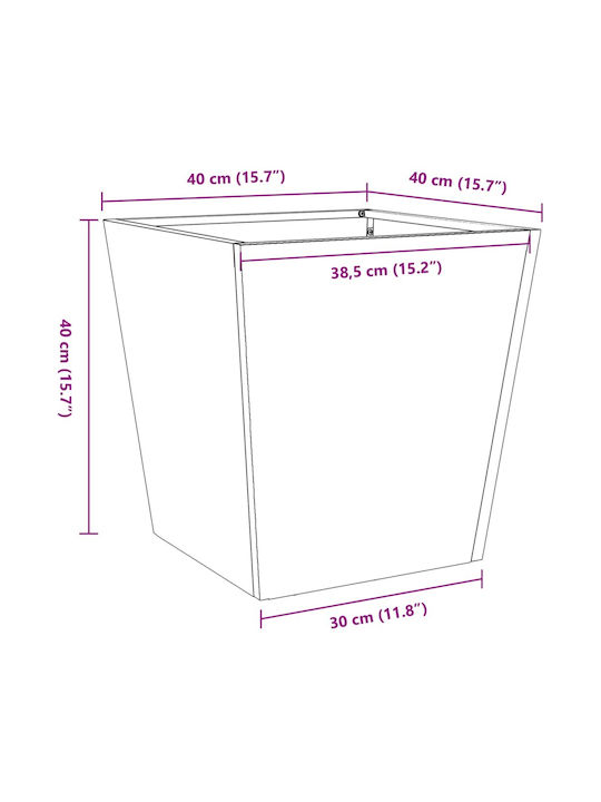 vidaXL Garden Set 2 Planters Metal Ladi