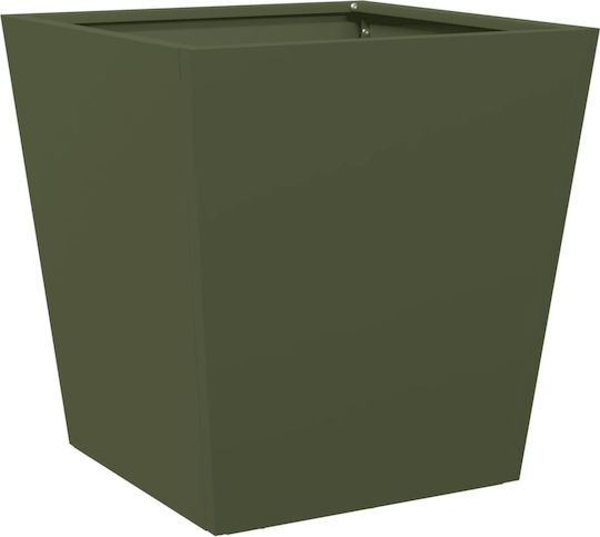 vidaXL Set 2 Metallische Blumenkästen Lime Grün 40cm