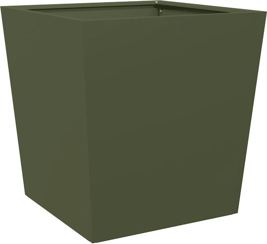 vidaXL Set 2 Metallische Blumenkästen Grün, Grün 50cm