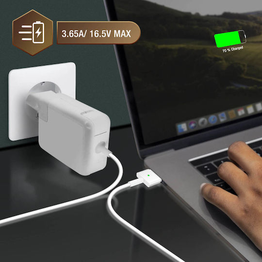 LinQ Încărcător Laptop 60W pentru Apple cu Adaptor de Alimentare