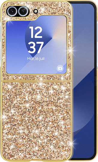 Avizar Hülle Galaxy Z Flip 6 Dünn Glänzend Gold