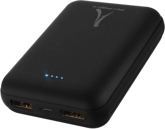 Akashi ALTPB10COMPBL Power Bank 10000mAh 18W с 2 USB-A порта и USB-C порт Черен