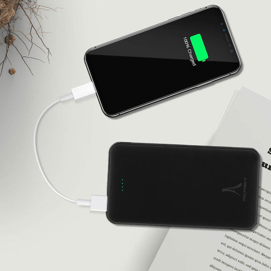 Akashi ALTPB20COMPBL Power Bank 20000mAh 18W mit 2 USB-A Anschlüssen und USB-C Anschluss Schwarz