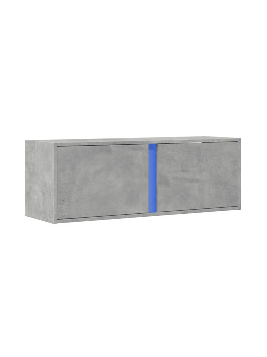 TV Stand Wooden Grey Concrete L100xW31xH35cm