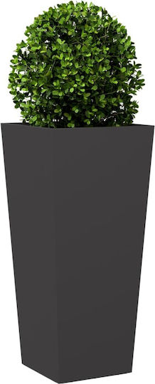 vidaXL Set 2 Blumenkästen Metall Black