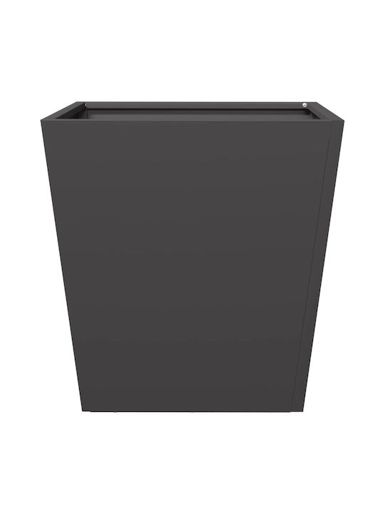 vidaXL Set 2 Planters Metal Black