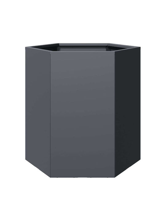 vidaXL Set 2 Jardiniere Metalice Cărbune de lemn