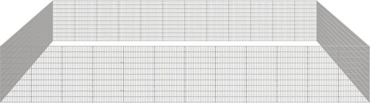 vidaXL 3321350 Galvanized Steel Cage for Rabbits 54x100
