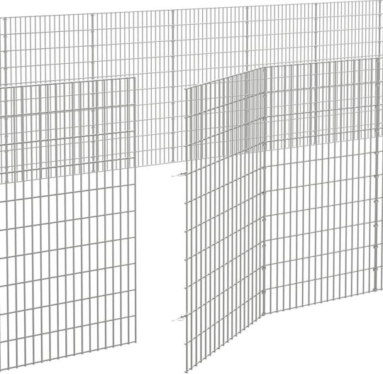 vidaXL 3321350 Galvanized Steel Cage for Rabbits 54x100