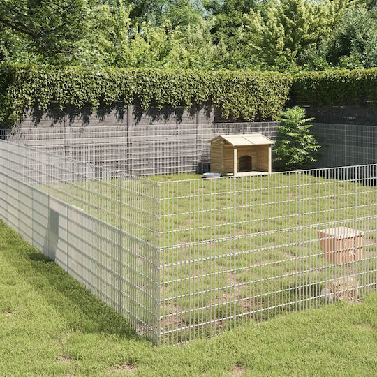 vidaXL 3321350 Galvanized Steel Cage for Rabbits 54x100
