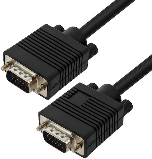 LinQ Кабел VGA мъжки - VGA мъжки Черен 3м (VGAMM-3M)