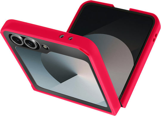 Ring Back Cover Μεταλλικό Κόκκινο (Galaxy Z Flip6 / Z Flip7 FE)
