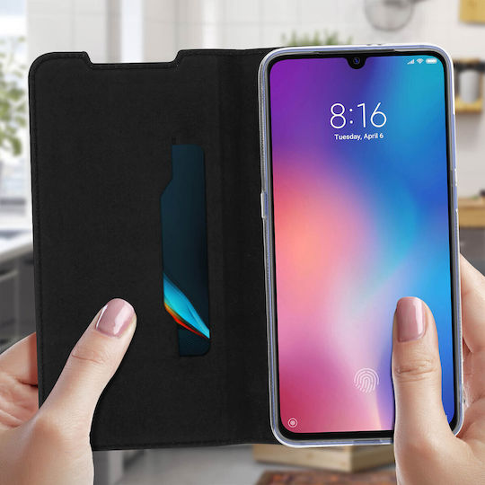 Akashi Xiaomi Mi 9 Card Holder Case Silicone Stand Black