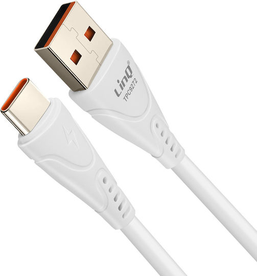 LinQ USB 2.0 Кабел USB-C Мъжки - USB-A Бял 1м TPC9272