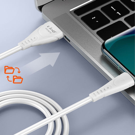 LinQ USB 2.0 Кабел USB-C Мъжки - USB-A Бял 1м TPC9272