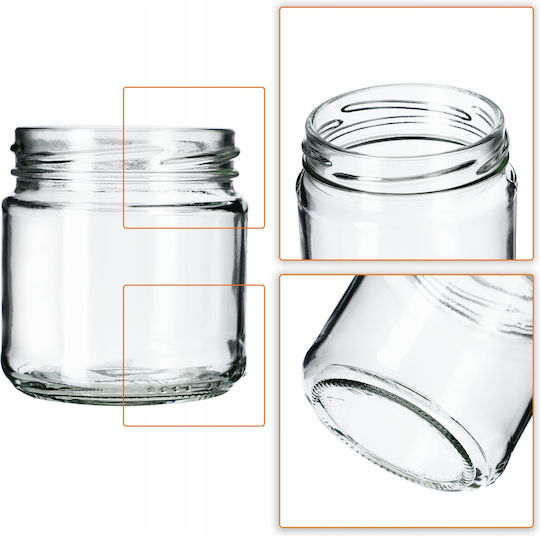 Kadax 100x Borcane 200ml Sticlă Conserve Gem Miere + Capace Fi66