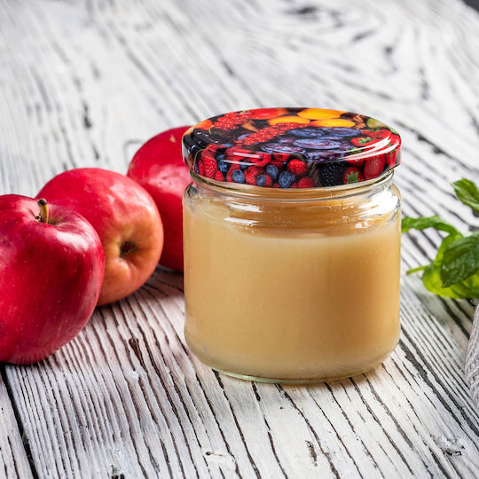 Kadax 100x Jar Jars 200ml Glass Preserves Jam Honey + Caps Fi66