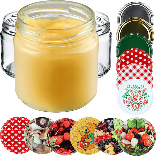 Kadax 50x Gläser 200ml Glas Einmachgläser Marmelade Honig + Deckel Fi66
