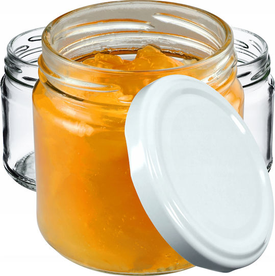 Kadax 100x Borcane 200ml Sticlă Conserve Gem Miere + Capace Fi66