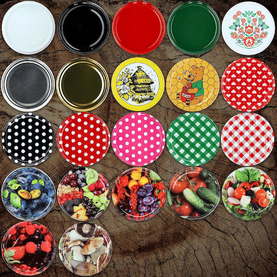 Kadax 100x Jar Jars 200ml Glass Preserves Jam Honey + Caps Fi66