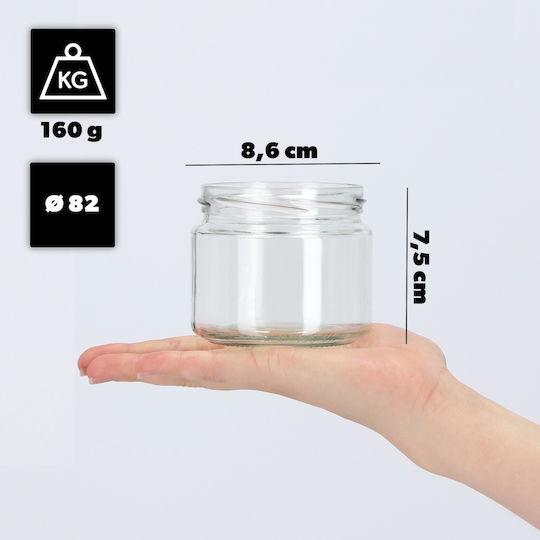 Kadax 50x Стъклен буркан 330ml Буркани Консерви Сладко Мед Капачки Fi82