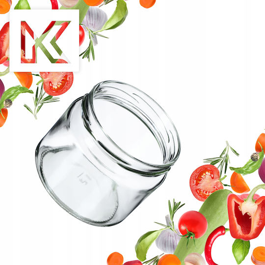 Kadax 50x Стъклен буркан 330ml Буркани Консерви Сладко Мед Капачки Fi82