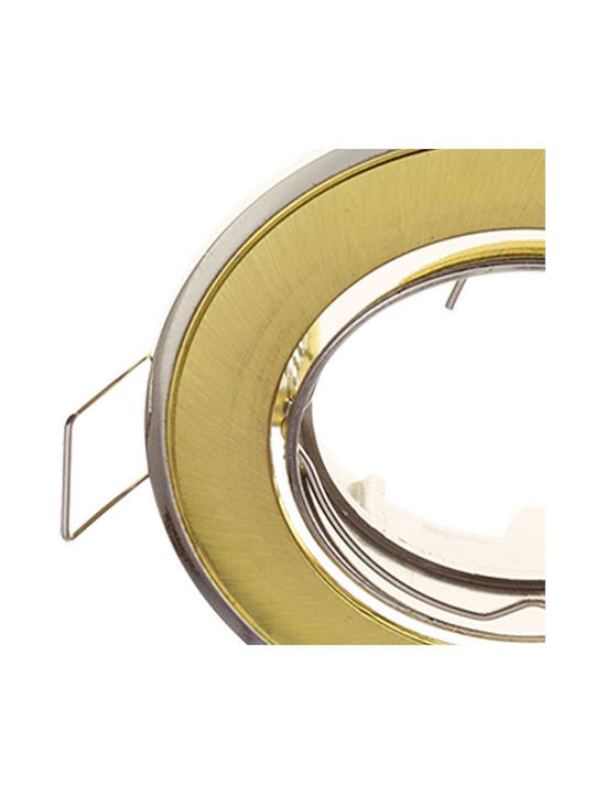 Elmark Einbau Spot mit integriertem LED und Natürliches Weißes Licht Gold 79x79cm. 1Stück