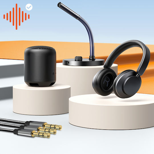 LinQ Convertor 3.5mm Feminin În 3.5mm 3x Masculin Gri 1 Bucată F1M3