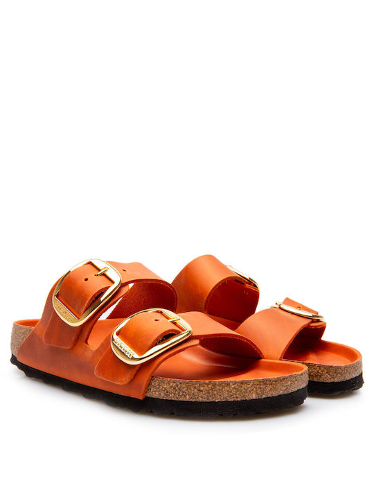 Birkenstock Arizona Damen Flache Sandalen in Orange Farbe Schmal Passform