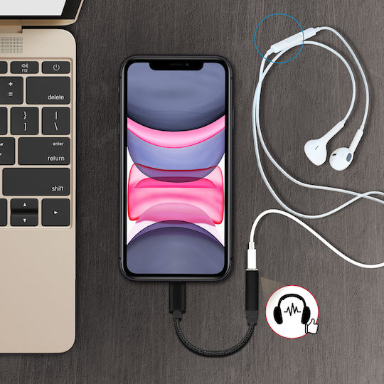 Avizar Lightning Konverter männlich zu 3.5mm weiblich 1 Stück ADA-HL103-BK