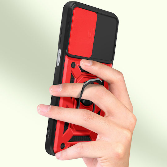 Mayaxess Ring Case Galaxy A25 5g Shockproof Camera Cover Red