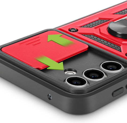 Mayaxess Ring Case Galaxy A25 5g Shockproof Camera Cover Red