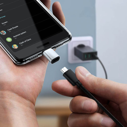 Адаптер Usb Type C към Micro-usb за Зареждане и Синхронизиране на Данни